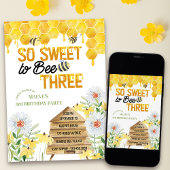 Invitation Sweet to Bee Trois ruches et Honeycomb 3e annivers