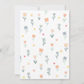 Invitation Sweet Unicorn Floral anniversaire (Dos)