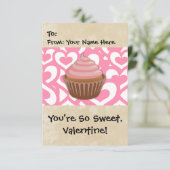 Invitation Sweet Valentine Cupcake (Debout devant)
