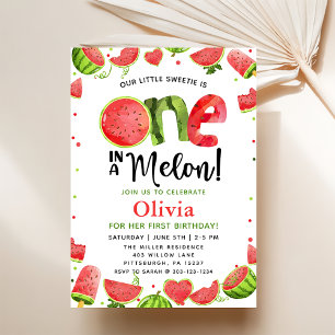 Invitation Sweet Watermelon Anniversaire 1er anniversaire