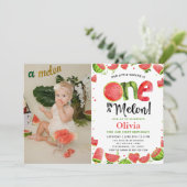Invitation Sweet Watermelon Anniversaire 1er anniversaire de  (Debout devant)