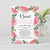 Invitation Sweet Watermelon Baby shower par Mail Photo (Debout devant)