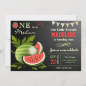 Invitation Sweet Watermelon Première fête d'anniversaire (Devant)