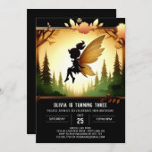 Invitation Sweet Whimsical Fairy Anniversaire (Devant / Derrière)