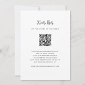 Invitation Sweet Whimsical noir et blanc | Code QR Mariage (Dos)