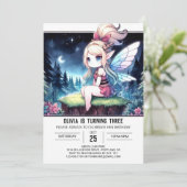 Invitation Sweet Whimsy Fairy Anniversaire (Debout devant)