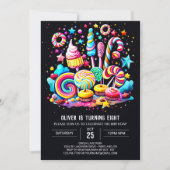 Invitation Sweet Wonderland Fête Anniversaire (Devant)
