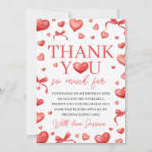 Invitation Sweetheart First Birthday Thank You (Devant)