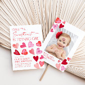 Invitation Sweetheart Valentine Hearts 1er anniversaire