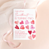 Invitation Sweetheart Valentine Hearts 2e anniversaire