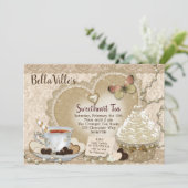 Invitation Sweetheart Valentine Tea Party (Debout devant)