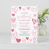 Invitation Sweetheart Valentines Février fête d'anniversaire (Debout devant)