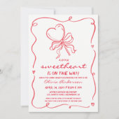 Invitation Sweetheart whimsical lollypop Baby Shower (Devant)