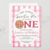 Invitation Sweetie Pie 1er anniversaire (Devant / Derrière)