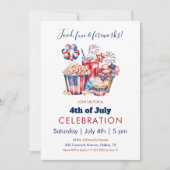 Invitation Sweets & Fireworks 4 juillet Parti patriotique (Devant)