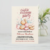 Invitation Sweets I Modern Christmas Cookie Exchange Party (Debout devant)