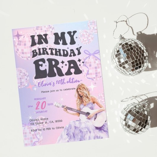 Invitation Swiftie inspiré Dans mon anniversaire anniversaire