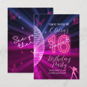 Invitation Swiftie inspiré Sweet 16 anniversaire fête (Devant / Derrière)