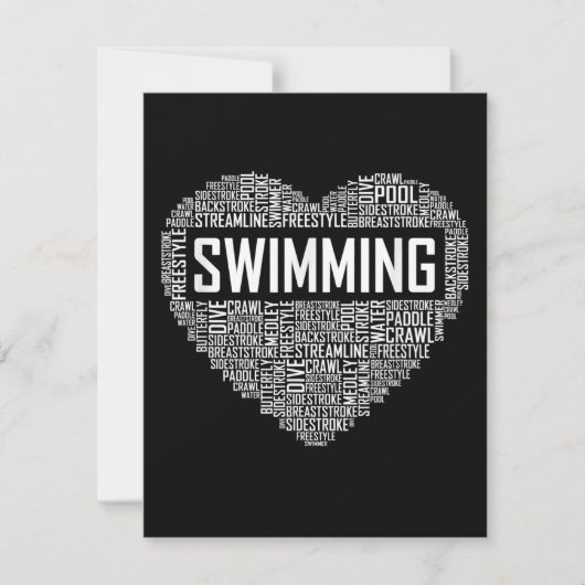Invitation Swimming Heart Coach Swimmer Venin Swim Lover Toxi (Devant)