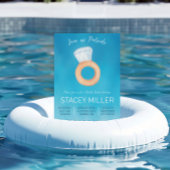 Invitation Swimming Pool Party Engagement Ring Bridal Shower