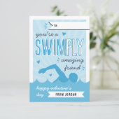 Invitation Swimply Amazing | Swim Valentine's Day Card (Debout devant)