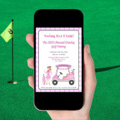 Invitation Swing For Pink Golf Outing Sensibilisation au Canc