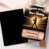 Invitation Swing In Baseball Rookie Birthday Boy