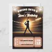 Invitation Swing In Baseball Rookie Birthday Boy (Devant)