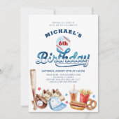 Invitation Swing On Over Baseball Anniversaire Fête Invitatio (Devant)