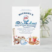 Invitation Swing On Over Baseball Anniversaire Fête Invitatio (Debout devant)