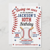 Invitation "Swing On Over – Baseball Birthday Boy Party (Devant)