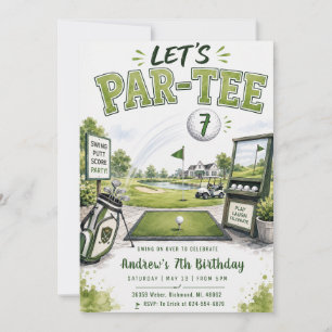 Invitation Swing personnel pour l'anniversaire de golf