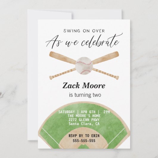 Invitation Swing sur l'invitation d'anniversaire du garçon de (Devant)