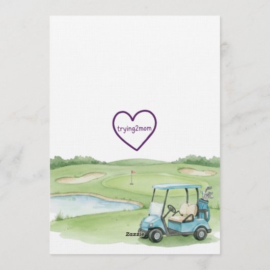 Invitation Swinging Into Fore, Blue Golf 4th Birthday (Dos)