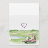 Invitation Swinging Into Fore, Pink Golf 4th Birthday (Dos)