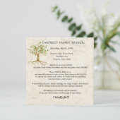 Invitation Swirl Tree Roots Antiqued Family Reunion Custom In (Debout devant)