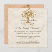 Invitation Swirl Tree Roots Antiquité Parchemin Mariage Enreg (Devant / Derrière)