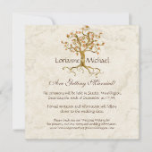 Invitation Swirl Tree Roots Antiquité Parchemin Mariage Enreg (Devant)