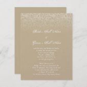 Invitation Swirls d'or et de champagne (Devant / Derrière)