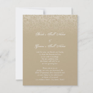 Invitation Swirls d'or et de champagne