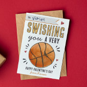 Invitation Swish Basketball Classroom Valentine's Day Card