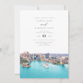 Invitation SYDNEY AUSTRALIA Mariage d'illustration (Devant)