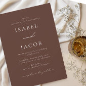 Invitation SYDNEY Espresso Tout en un Mariage