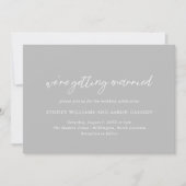 Invitation Sydney Grey Mariage moderne (Devant)