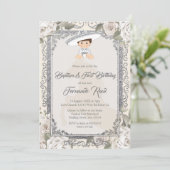 Invitation Sylver mexicain Fiesta Boy Baptême et anniversaire (Debout devant)