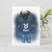 Invitation SYMBOLE Afro-Américain Taurus Fête d'anniversaire (Debout devant)