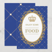Invitation Symbole alimentaire royal Décor de Baby shower ble (Devant / Derrière)