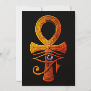 Invitation Symbole antique égyptien Ankh Eye of Horus Protége