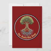 Invitation Symbole arbre généalogique de la vie 'Nos racines (Devant)