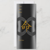 Invitation Symbole asiatique Vie Black Gold (Dos)